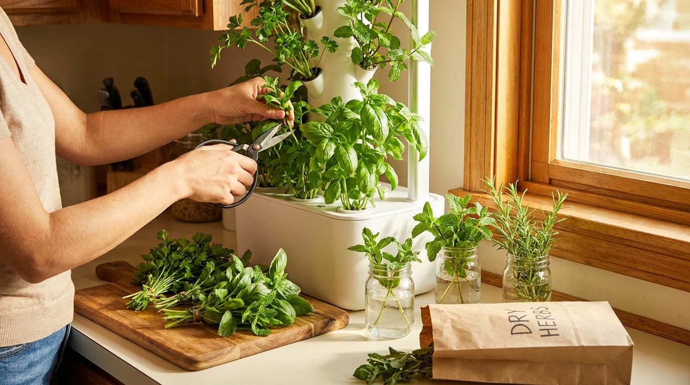 How to Harvest and Store Your Hydroponic Herbs