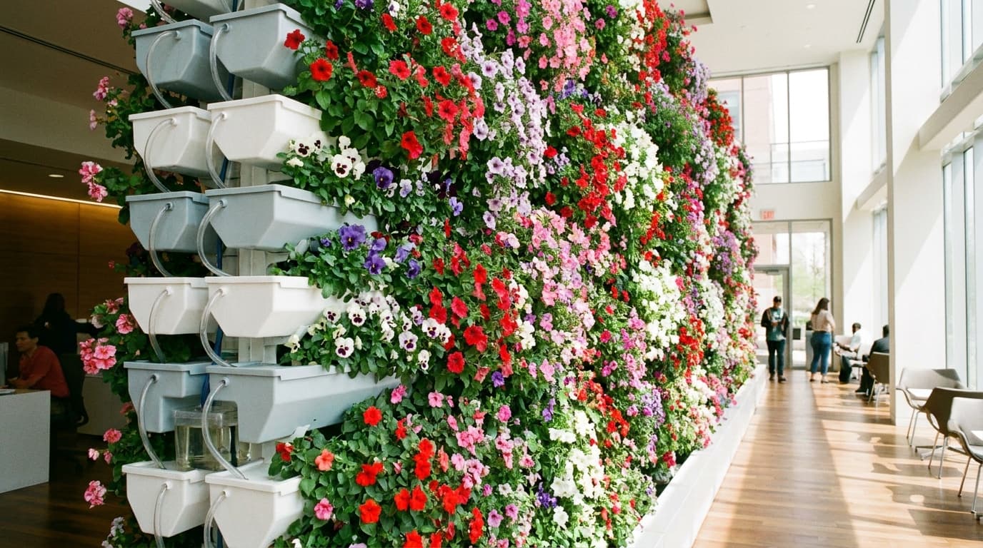Best Flowers to Grow in a Vertical Hydroponic Wall