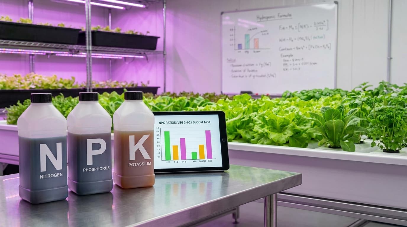 Mastering Hydroponic Nutrients: N-P-K Ratios Explained