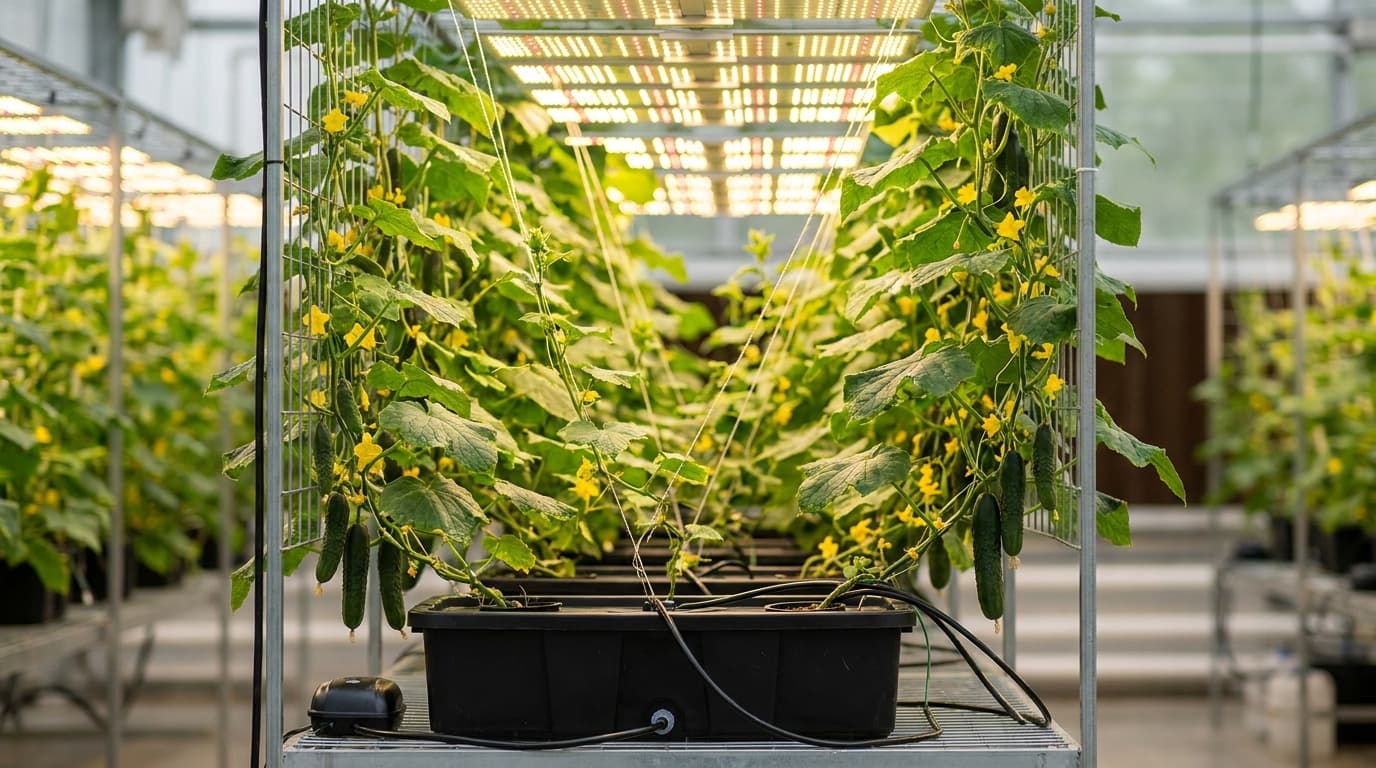 How to Grow Hydroponic Cucumbers: Vertical Trellis Tips